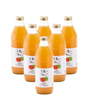 うまいりんご 青森県産りんごジュース 1L×6本